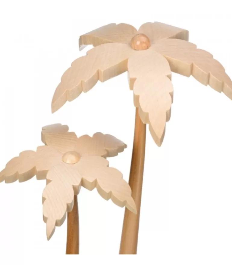 Outlet 2 Palmiers En Bois Pour Décoration Crèche De Noël Crèche De Noël En Bois