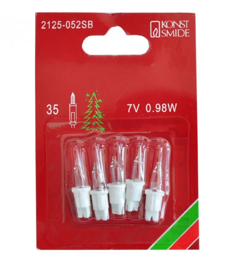 Fashion 5 Ampoules De Rechange 7 V, 0,98 W Pour Guirlande De Noël 35 Lampes Ampoules Guirlandes De Rechange