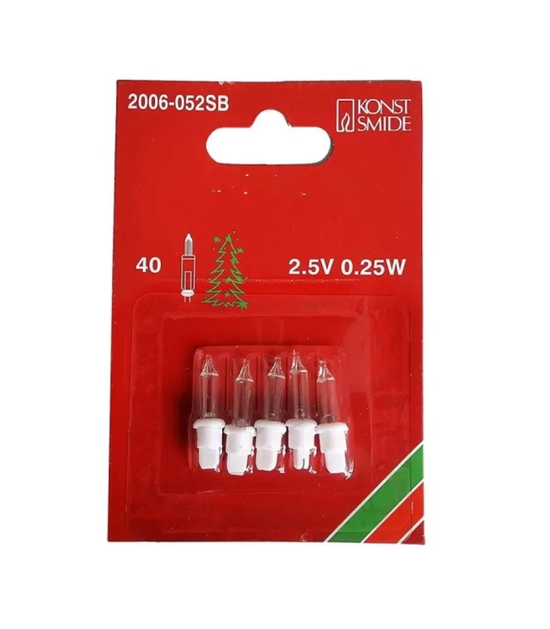 Fashion 5 Ampoules De Rechange Enfichable Pour Guirlande Electrique, 2,5V - 0,25 W Ampoules Guirlandes De Rechange