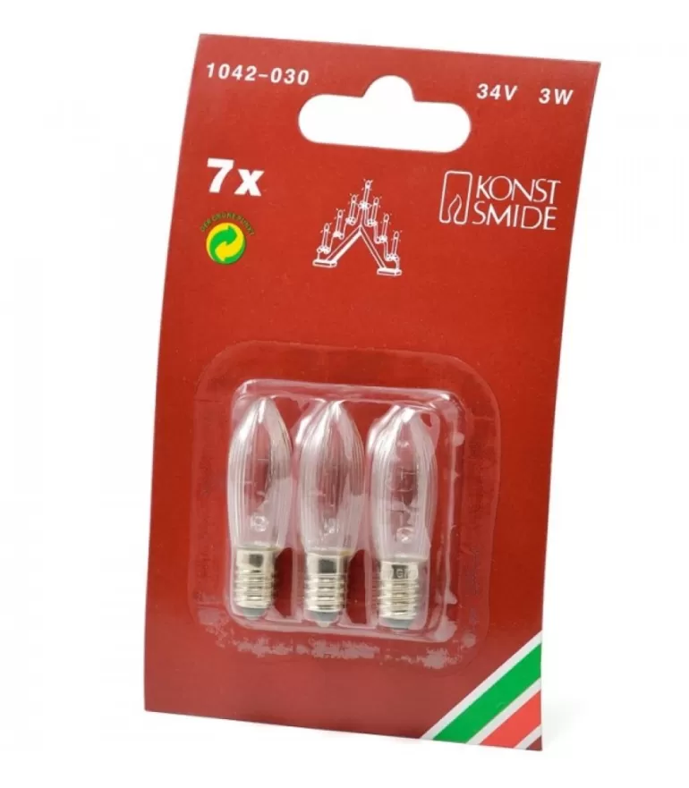 New Ampoules 34V 3W Pour Chandelier 7 Lampes - Konstsmide 1042-030 Ampoules Guirlandes De Rechange