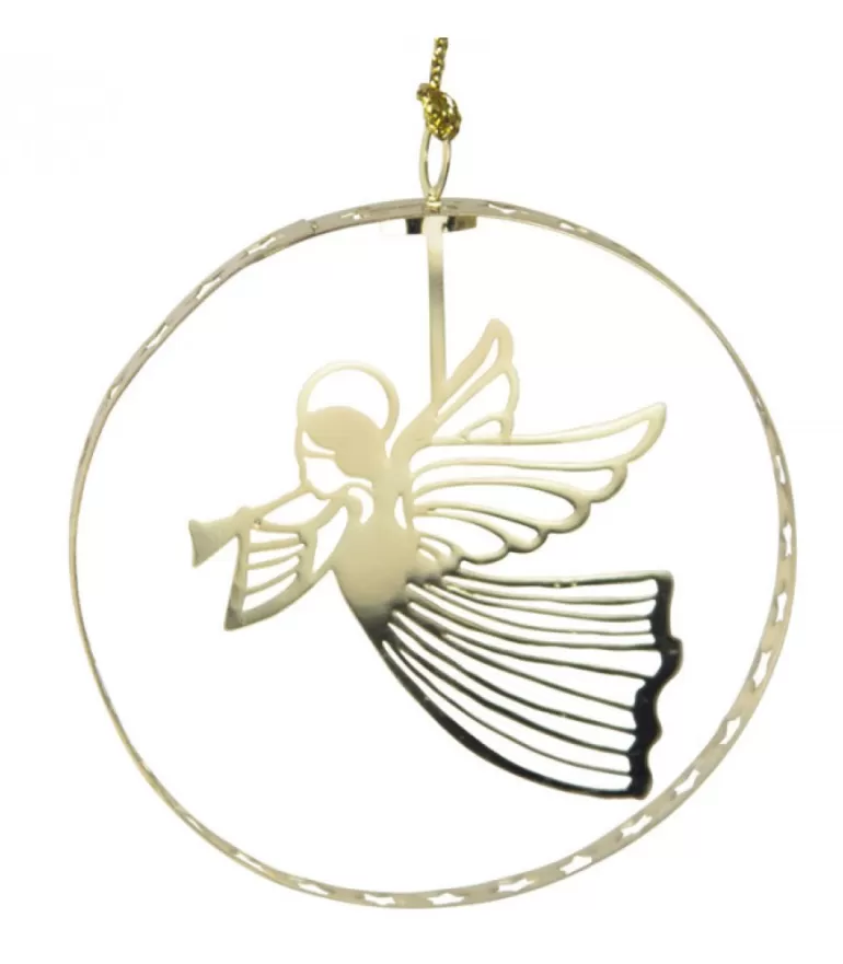 Shop Ange De Noël Volant, Déco Sapin Metal Dore Ronde Déco De Noël Scandinave