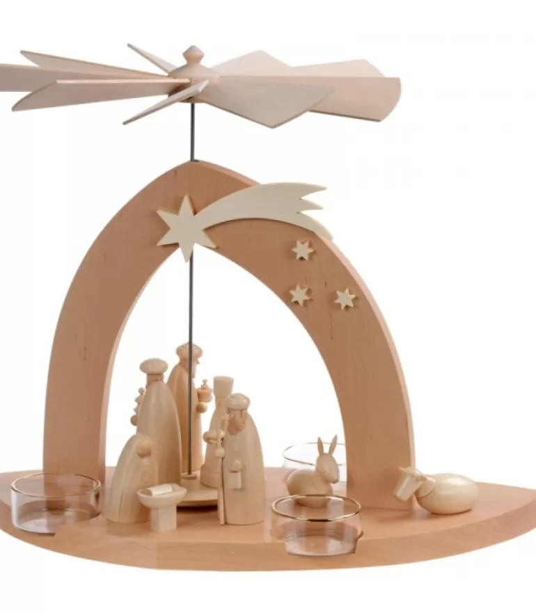 Clearance Arche Pyramide Moderne De Noël En Bois D'Aulne Pyramides De Noël Allemandes