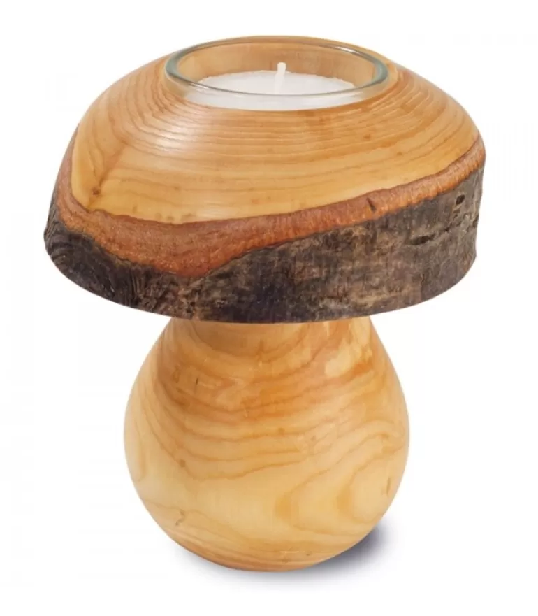 Store Bougeoir En Bois, Champignon 12 Cm Bougeoirs En Bois