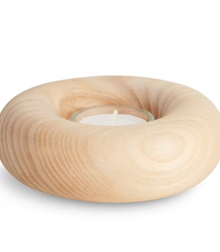 New Bougeoir En Bois De Frene Blanc , 12 Cm Bougeoirs En Bois