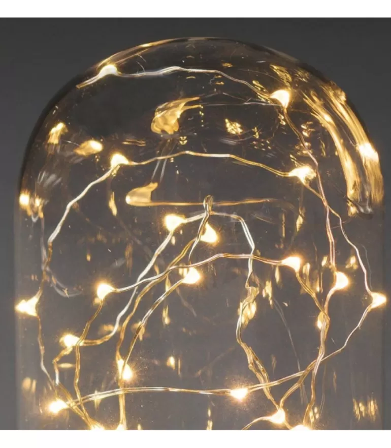 Clearance Boule En Verre Lumineuse Décorative A Led, 17 Cm Guirlande Lumineuse Intérieure À Led