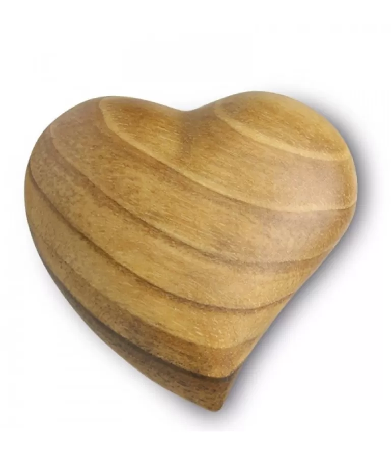 Hot Coeur En Bois Asymetrique, 5 Cm Coeur En Bois