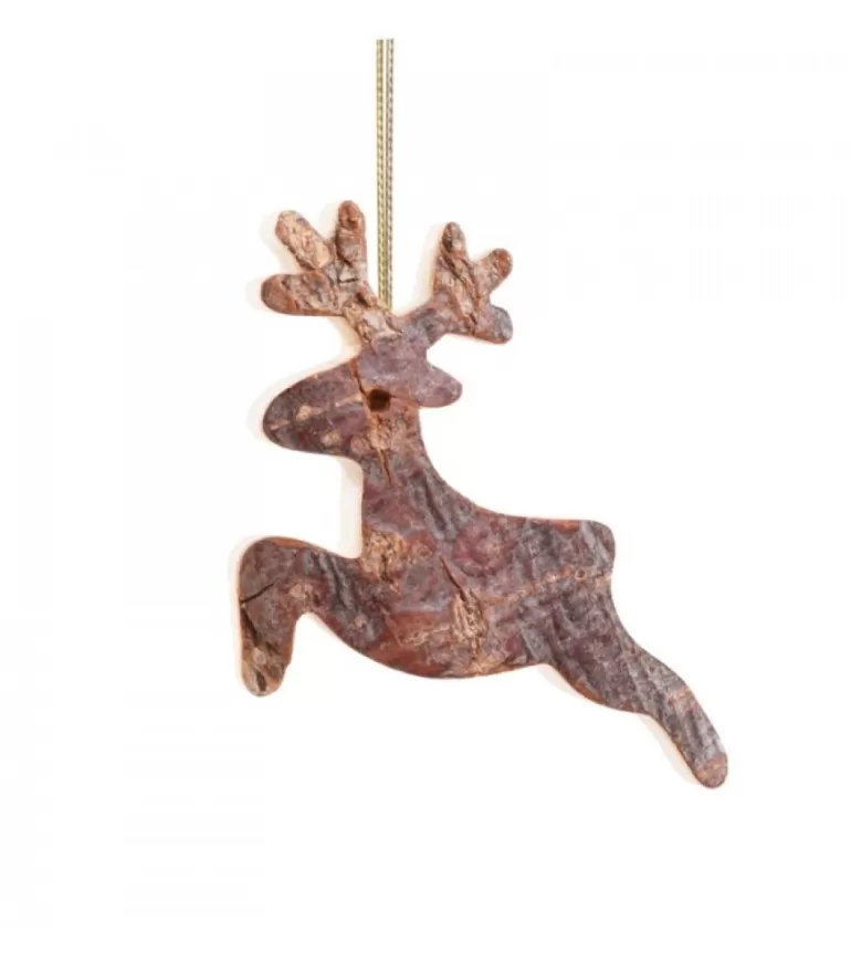 Flash Sale Déco De Noël, Cerf En Bois A Suspendre, 6 Cm Décorations En Bois Pour Sapin De Noël
