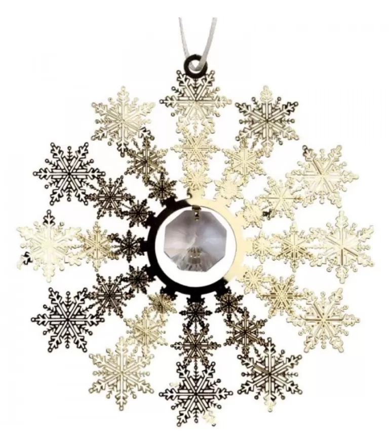 Flash Sale Déco Sapin Design, Flocon De Neige Avec Cristal Déco De Noël Scandinave