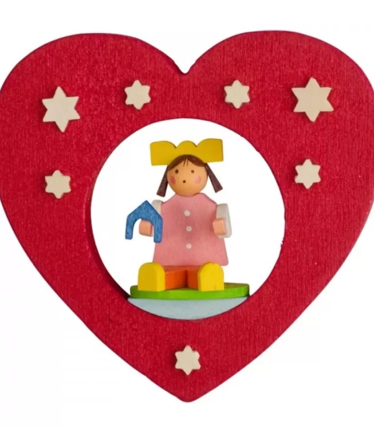 Best Décoration De Sapin De Noël, Coeur Avec Poupee Déco Sapin De Noël Vintage