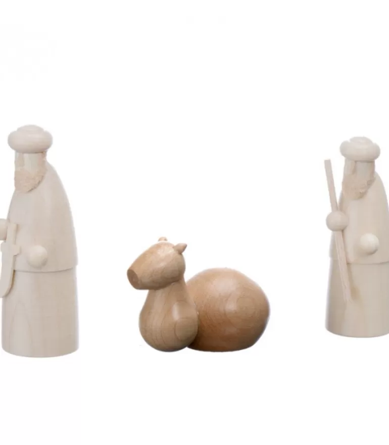 Fashion Dromadaire En Bois Pour Crèche De Noël, 3 Cm Personnages De Crèche De Noël