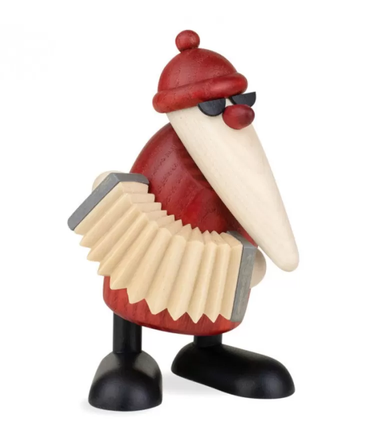 Shop Figurine Père Noël Accordeoniste Père Noël En Bois