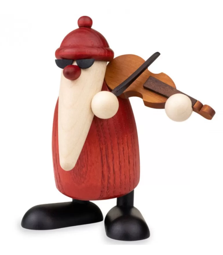 Hot Figurine Père Noël Violoniste Père Noël En Bois