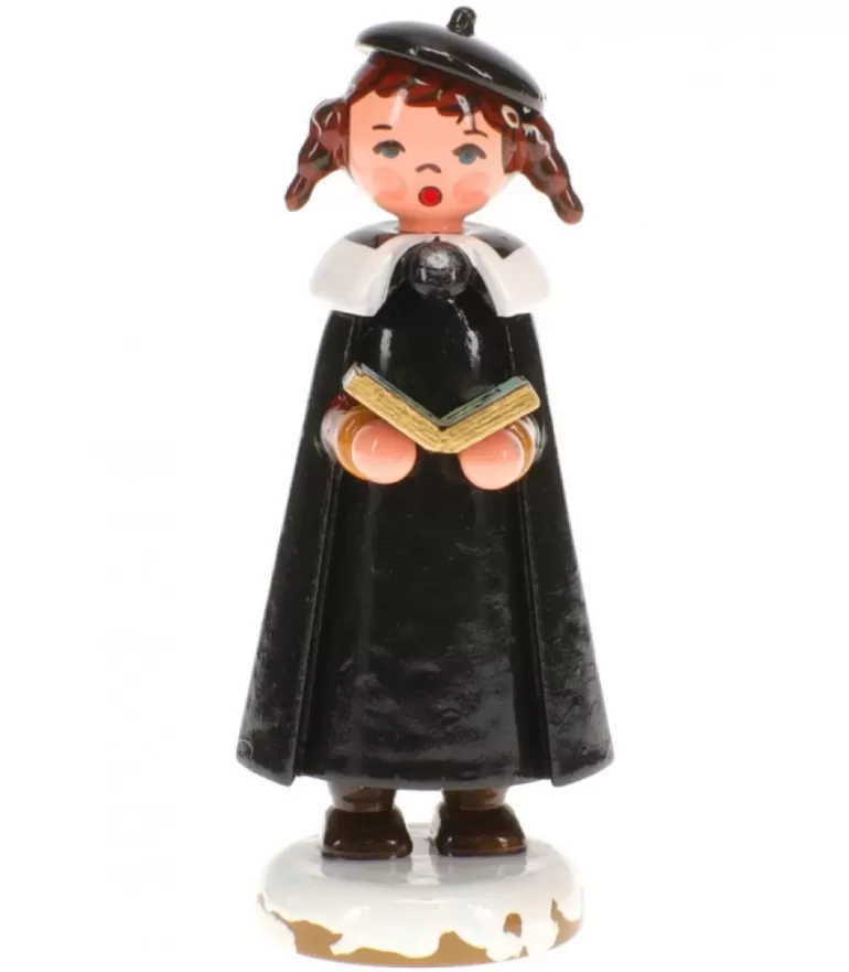 Shop Fillette Chanteuse Avec Livre De Chants- Village De Noël Miniature Village De Noël Miniature