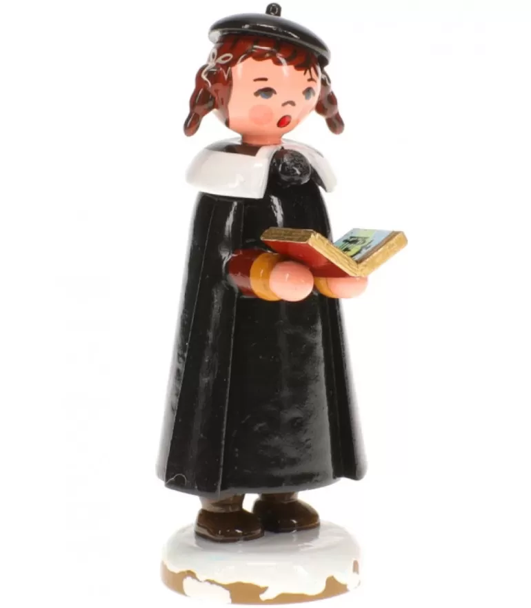Shop Fillette Chanteuse Avec Livre De Chants- Village De Noël Miniature Village De Noël Miniature
