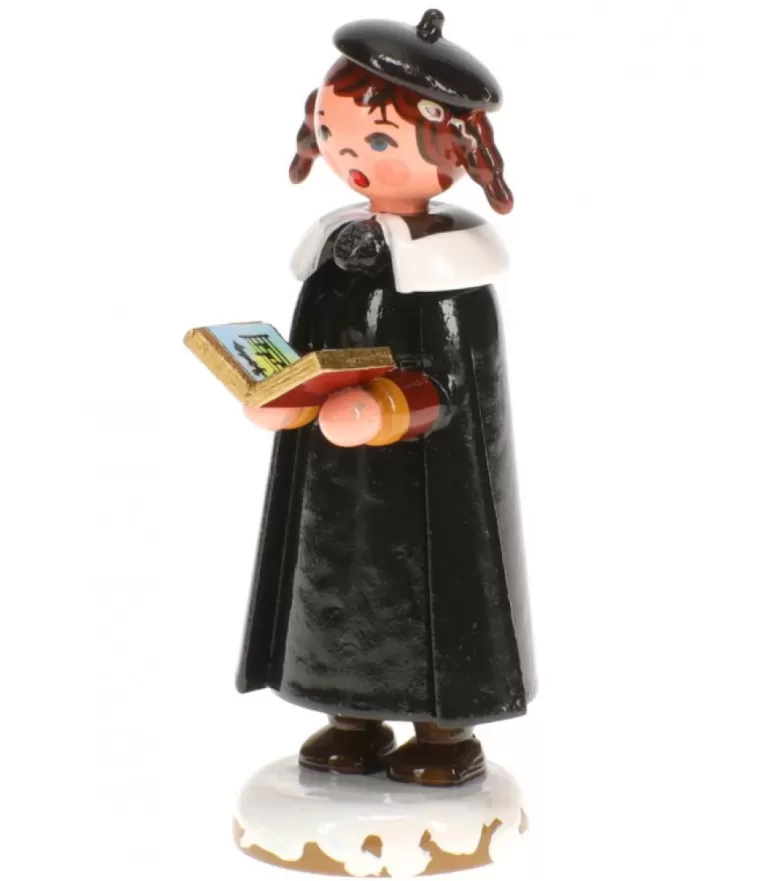 Shop Fillette Chanteuse Avec Livre De Chants- Village De Noël Miniature Village De Noël Miniature