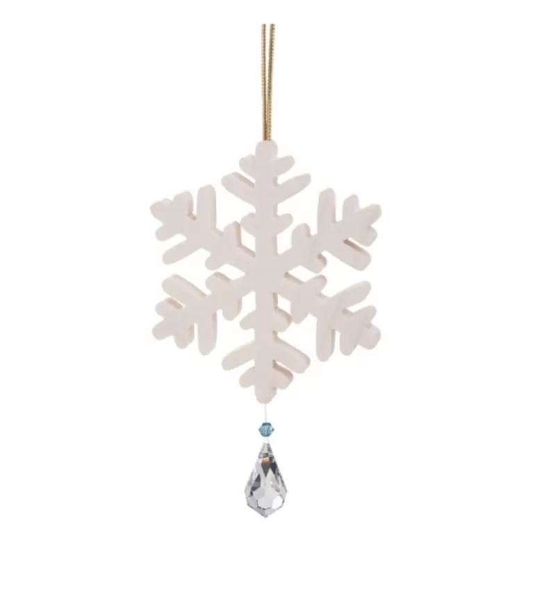 Fashion Flocon De Neige A Suspendre Avec Cristal Swarovski N° 3 Décorations En Bois Pour Sapin De Noël