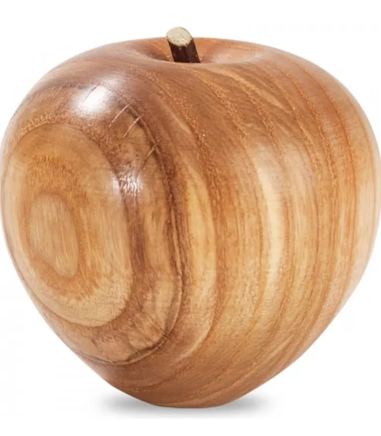 Discount Fruit En Bois, Grande Pomme, 9 Cm Objet Déco Bois