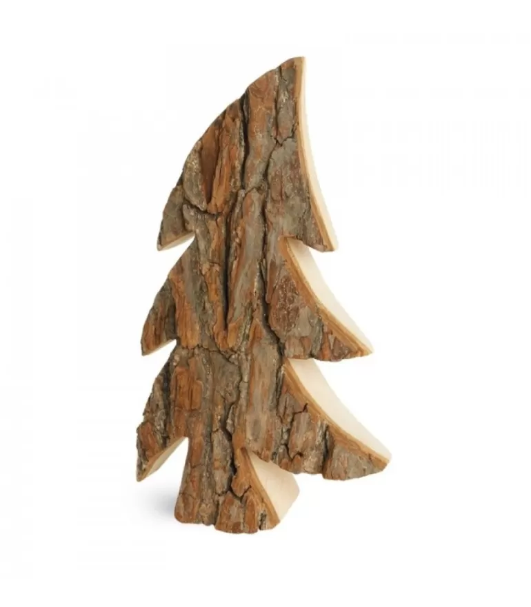 Clearance Grand Sapin En Bois, Forme Penchee, 40 Cm Sapins En Bois