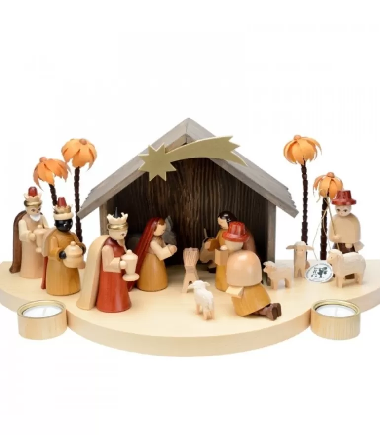 Best Grande Crèche De Noël En Bois Avec Personnages Crèche De Noël En Bois