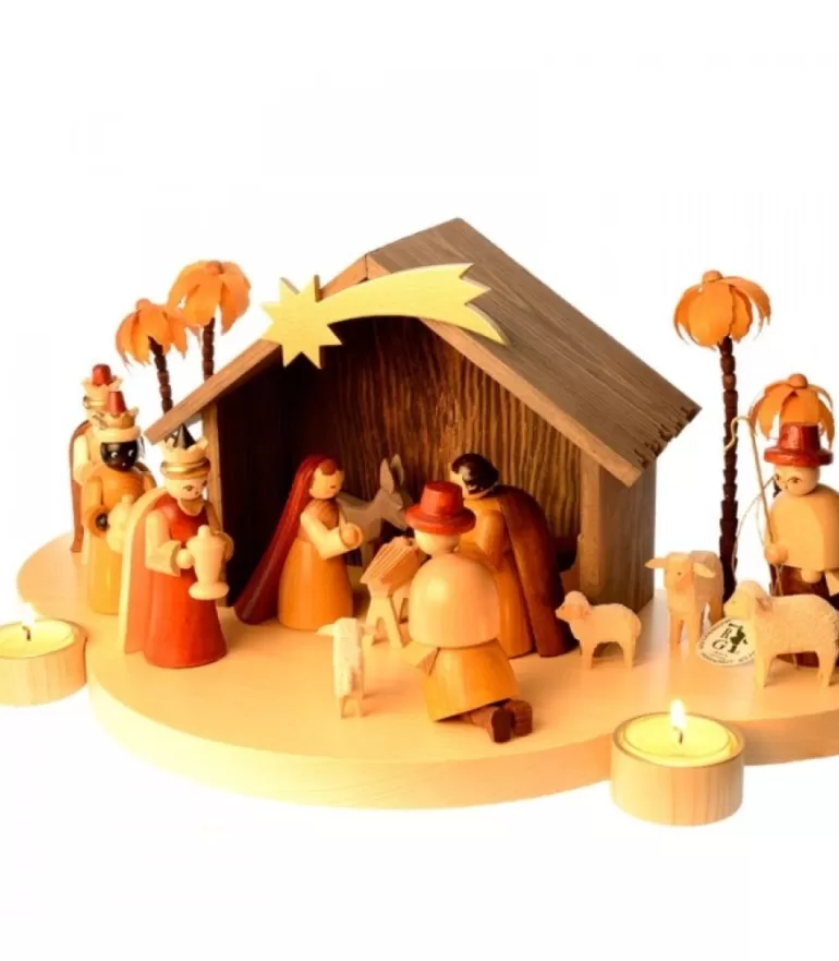 Best Grande Crèche De Noël En Bois Avec Personnages Crèche De Noël En Bois