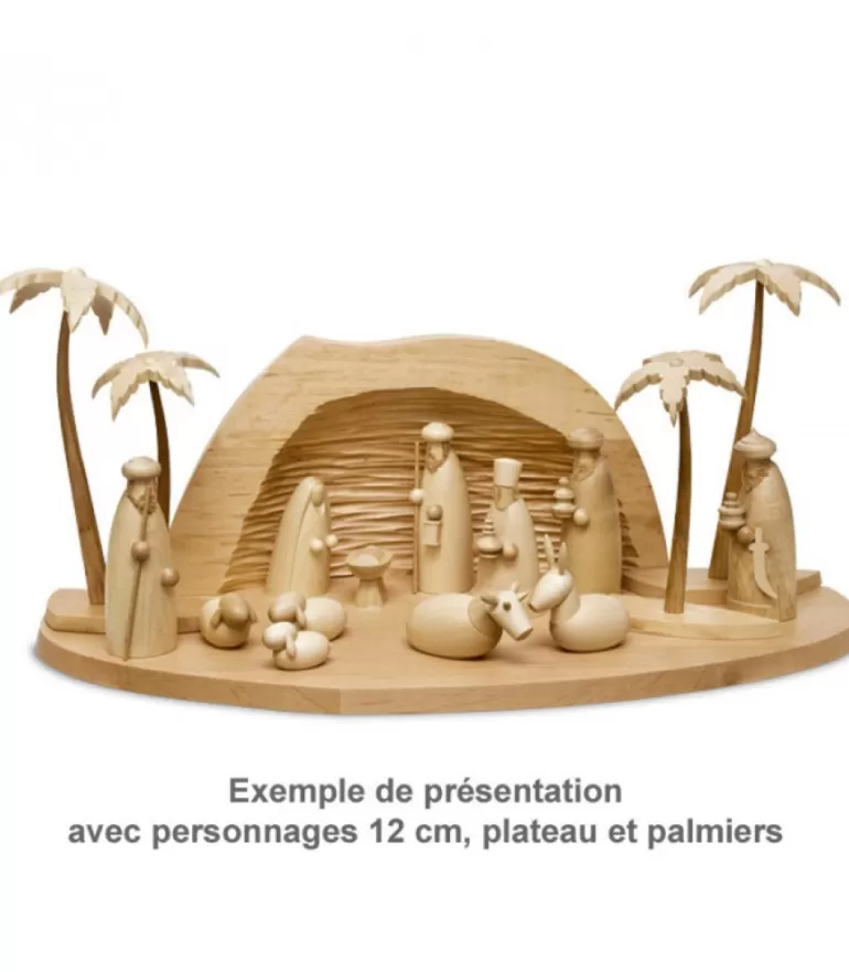 Hot Grotte Pour Crèche De Noël En Bois D'Aulne, 39 Cm Crèche De Noël En Bois