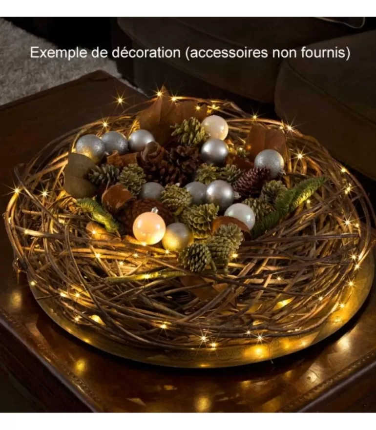 Cheap Guirlande Lumineuse Led Effet Gouttes, 100 Diodes Ambrees, Fil Noir Guirlande Lumineuse Intérieure À Led