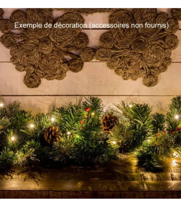 Fashion Guirlande Lumineuse Led Effet Gouttes, 50 Diodes Ambrees, Fil Noir Guirlande Lumineuse Intérieure À Led