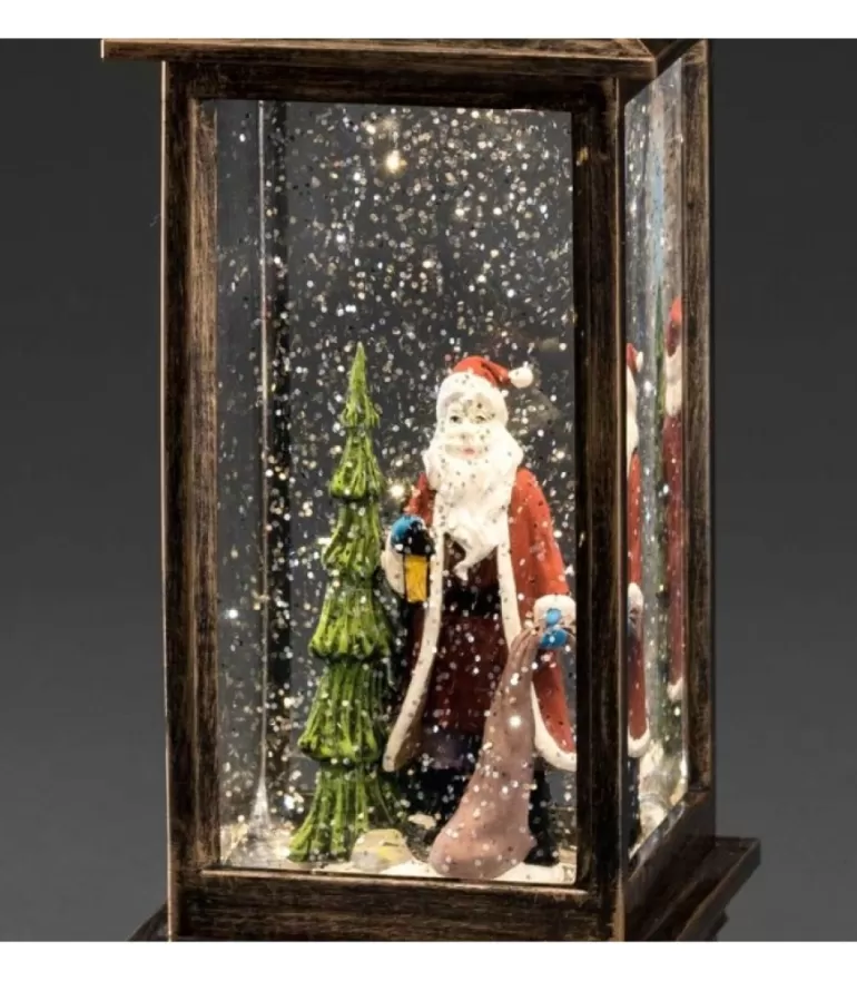 Online Lanterne De Noël À Neige Avec Père Noël, 27 Cm Lanternes De Noël À Neige