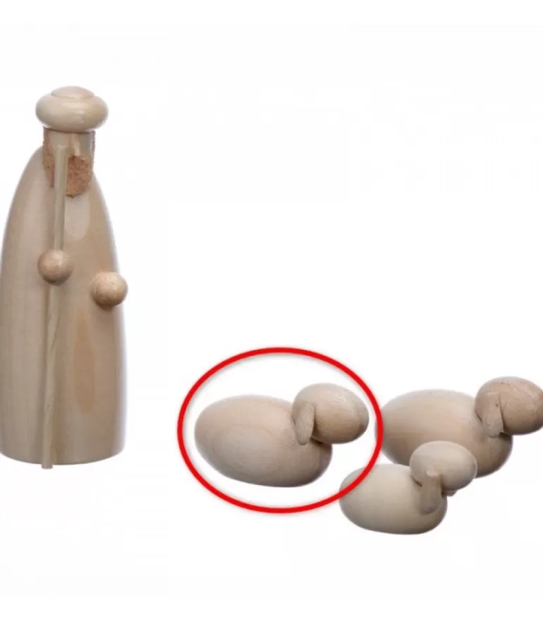 Flash Sale Mouton En Bois Pour Crèche De Noël, 3.5 Cm Personnages De Crèche De Noël