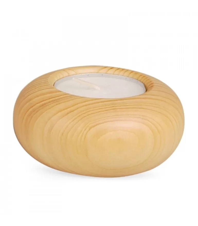 Clearance Petit Bougeoir En Bois Couleur Lasure, 7 Cm Personnages De Crèche De Noël