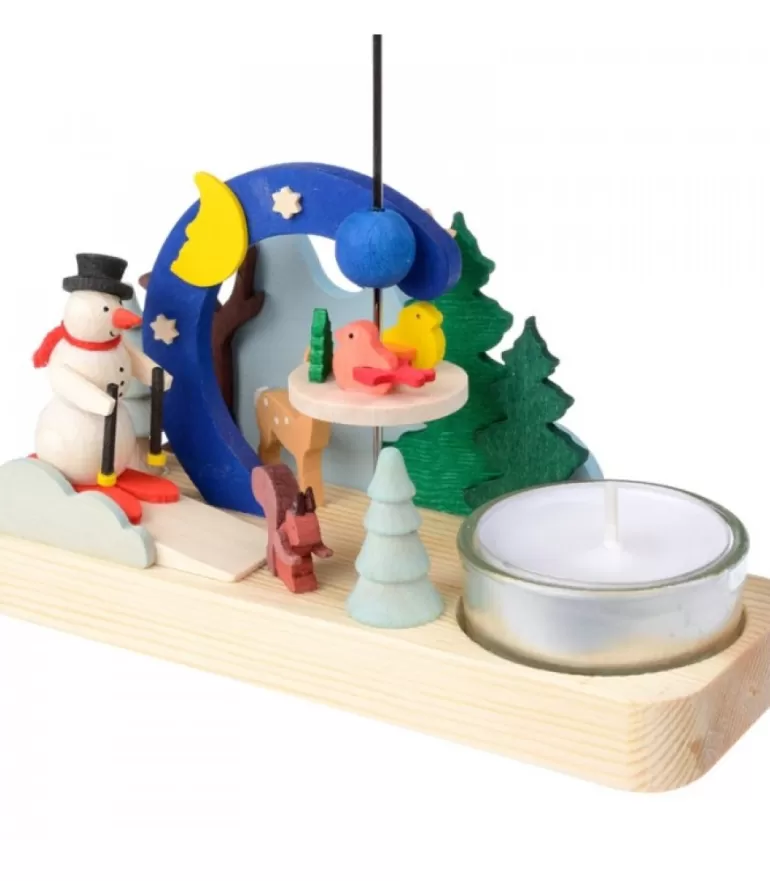 Fashion Petit Carrousel En Bois Bonhomme De Neige Manèges De Noël