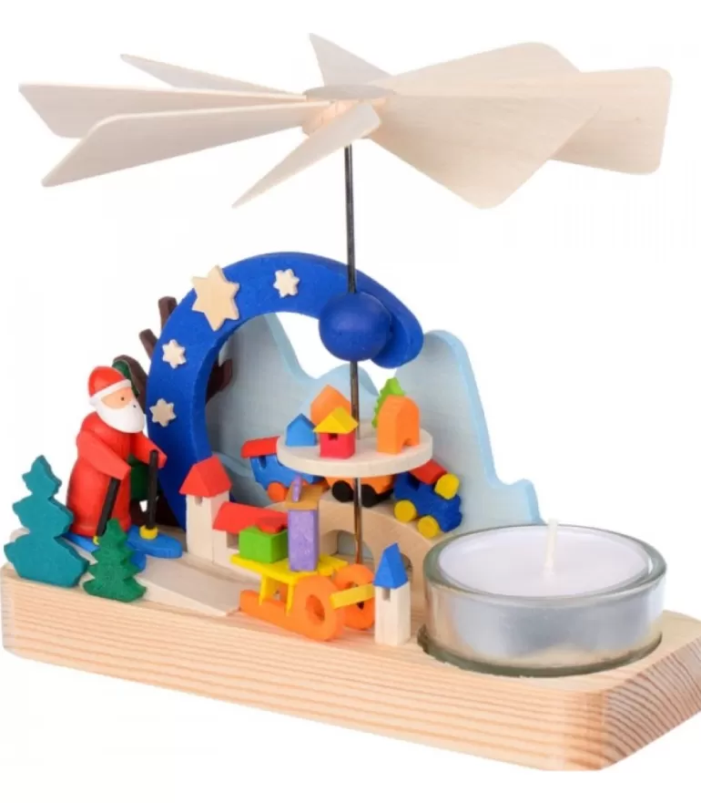 Clearance Petit Carrousel En Bois Père Noël Et Jouets Manèges De Noël