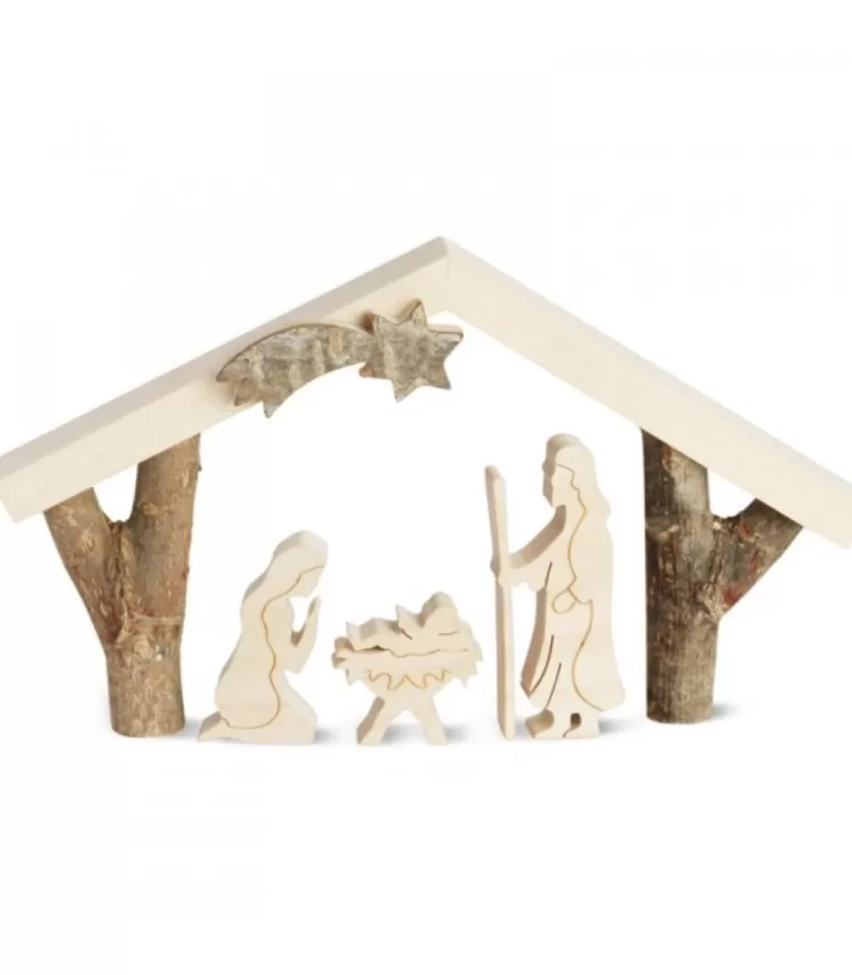 Discount Petite Crèche De Noël Avec Nativite, 8 Cm Crèche De Noël Artisanale