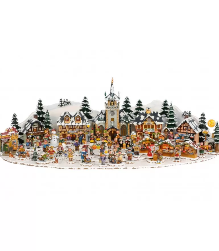 Cheap Plateau Décor Winterkinder 39 X 23 Cm Village De Noël Miniature