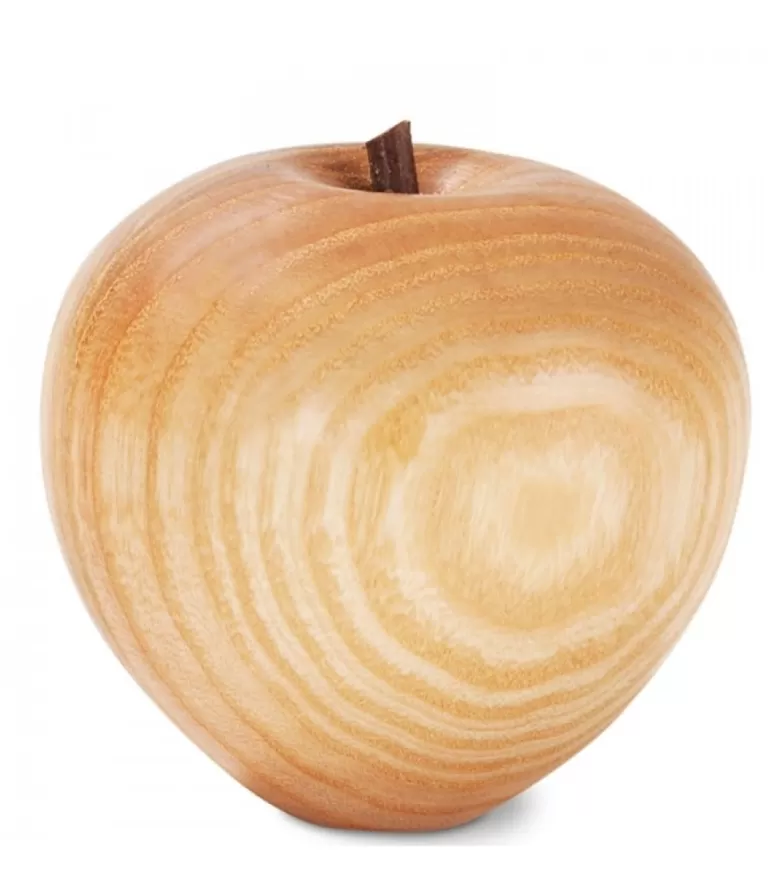 Fashion Pomme En Bois Poli, 6,5 Cm Objet Déco Bois