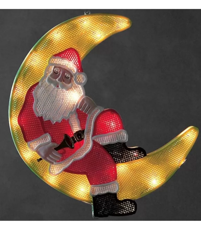 Hot Père Noël Lumineux Sur La Lune Père Noël Lumineux