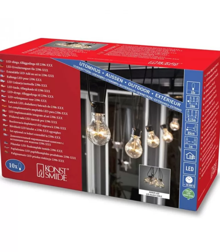 Shop Rallonge 10 M Pour Guirlande Lumineuse De Terrasse, 10 Ampoules Ambrees Guirlande Lumineuse Extérieur