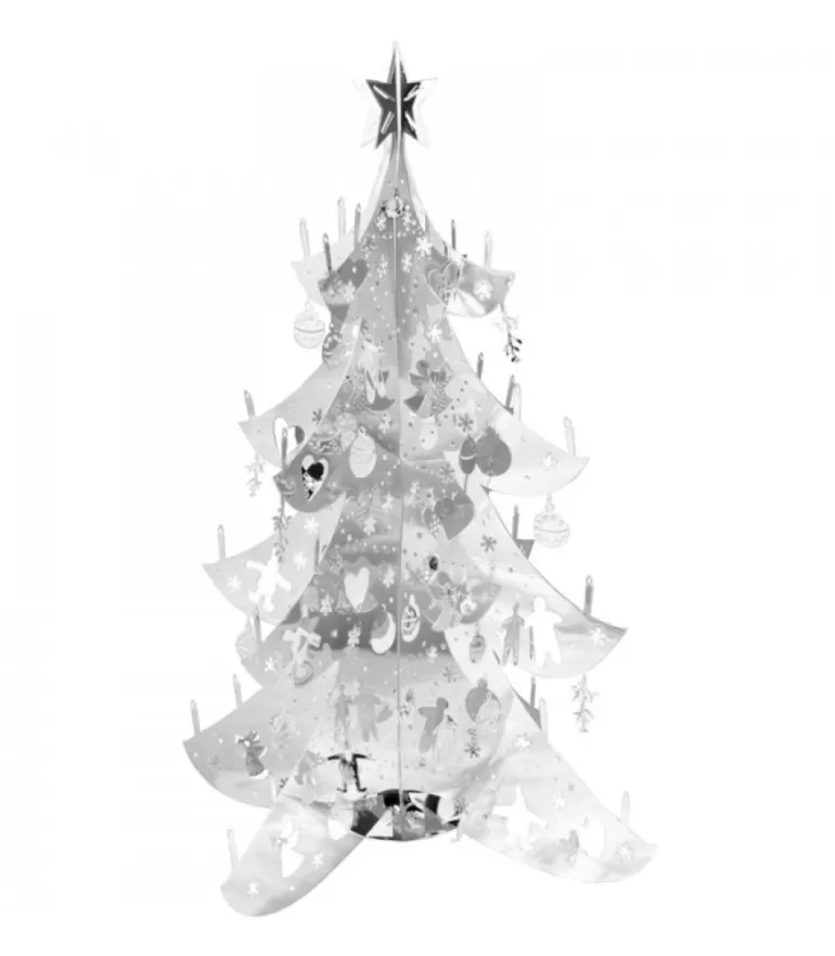 Cheap Sapin De Noël Design, Metal Argente, 12 Cm Sapin De Noël Design