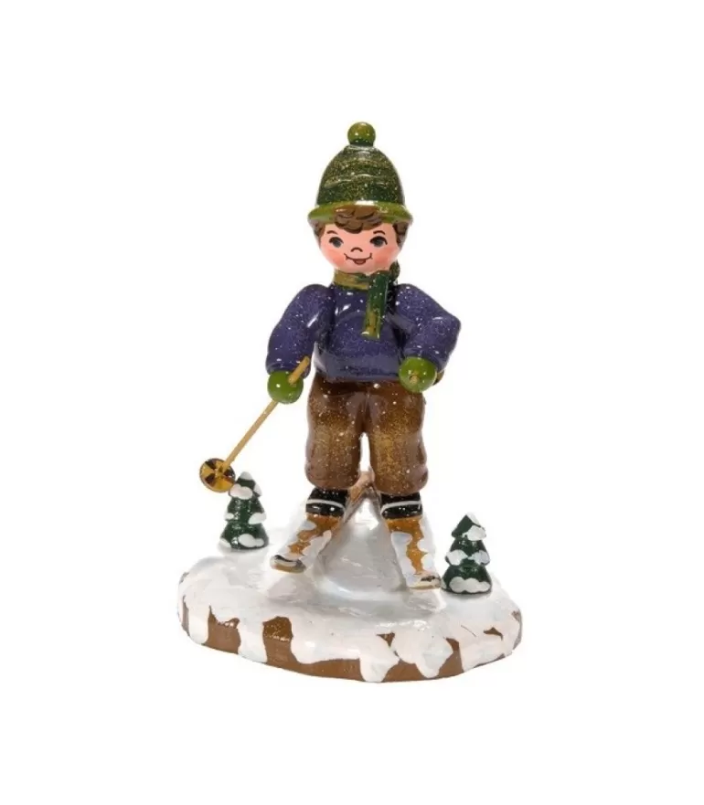 Clearance Village De Noël Miniature, Garcon A Ski Village De Noël Miniature