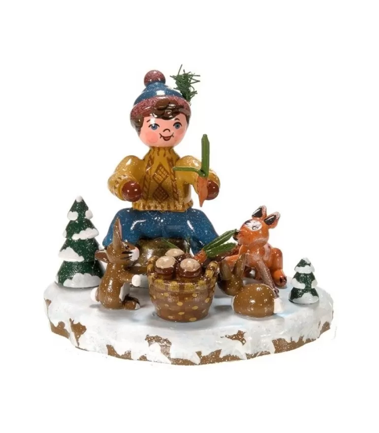 Cheap Village De Noël Miniature, Garcon Et Petits Animaux Village De Noël Miniature