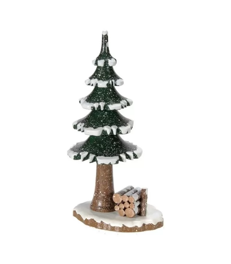 Cheap Village De Noël Miniature, Sapin Et Tas De Bois Village De Noël Miniature