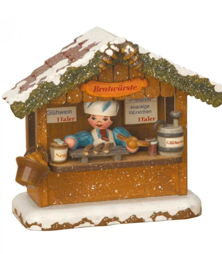 Flash Sale Village Noël Miniature, Chalet Marche De Noël Vendeur De Saucisses Village De Noël Miniature